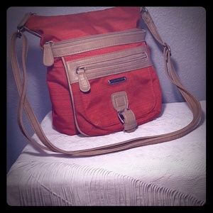 St. John's Bay red canvas purse